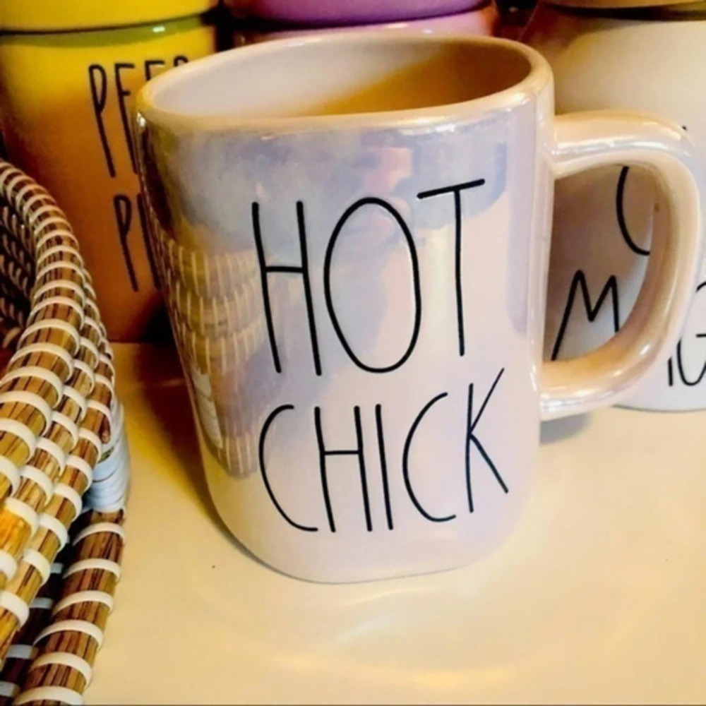 Rae Dunn “Hot Chick” Iridescent Ceramic Mug Easter Spring NWT